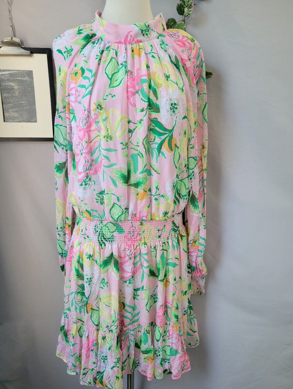 Lilly Pulitzer EllieLynn Long Sleeve Mini Dress Via Amore Spritzer 12 or 14 - Picture 2 of 14